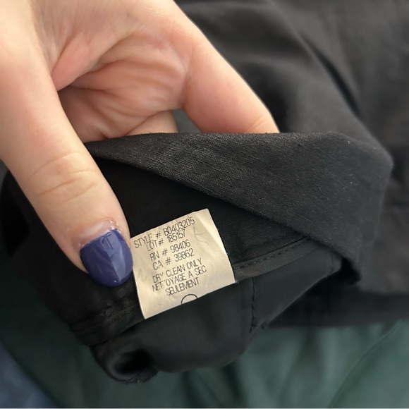 Theory Women’s Black Linen Wide Leg Trouser Pants - Picture 2 of 8